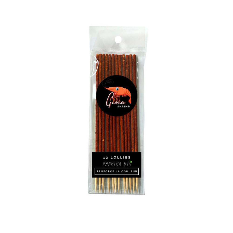 12 Lollies paprika Bio pour crevettes d'aquarium