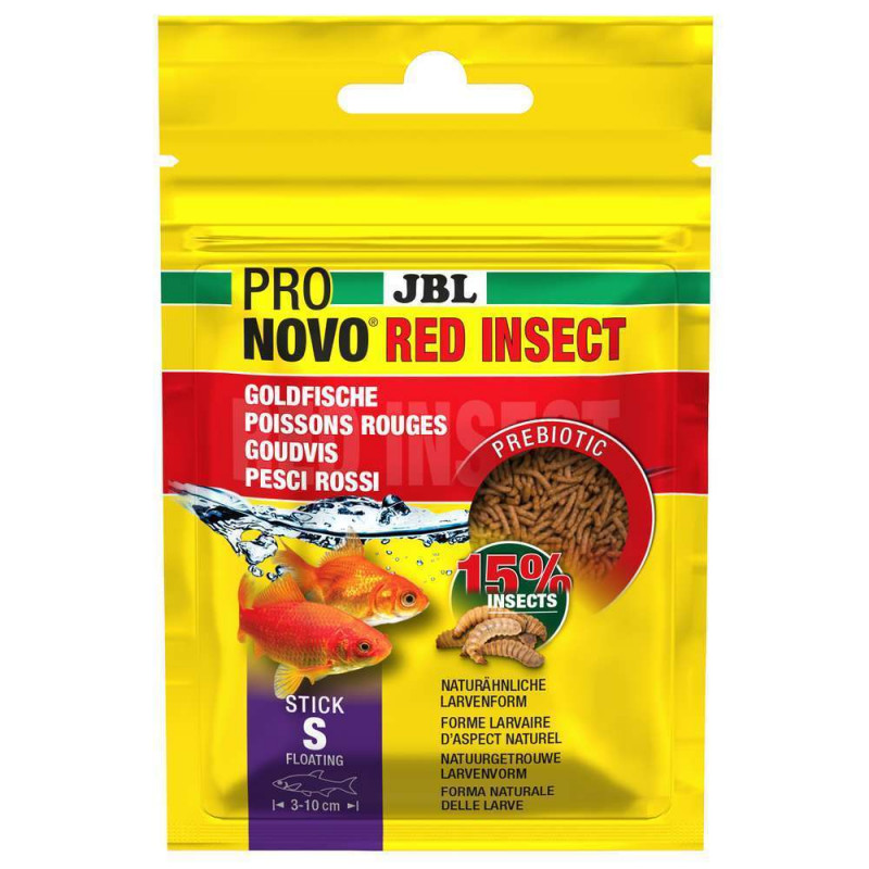 Aliment Pronovo Red Insect poissons rouges stick S