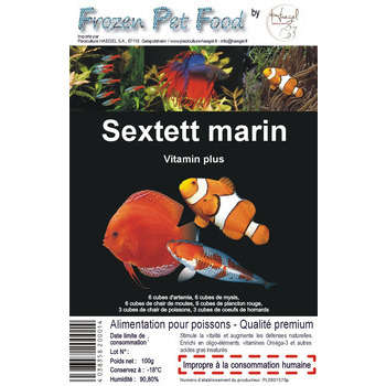 Alimentation Sexttet : poissons marins 100g