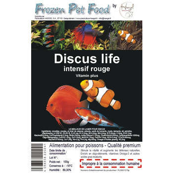 Alimentation Discus intensif : poissons 100g
