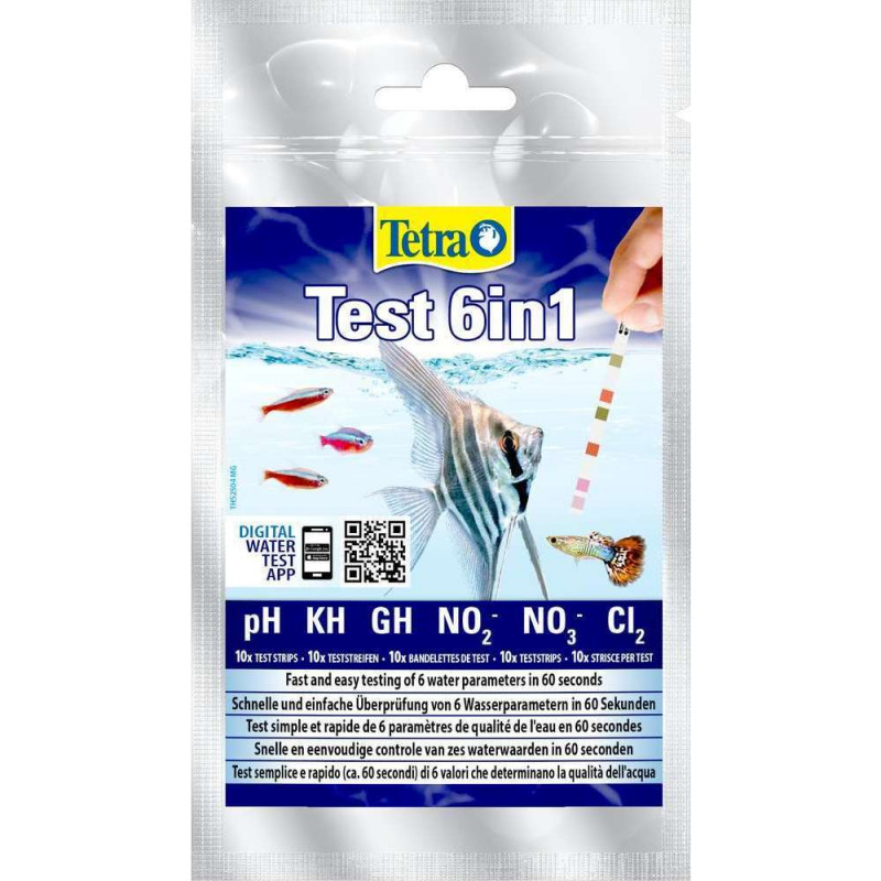 Bandelettes Test 6 in 1 pour aquarium d'eau douce