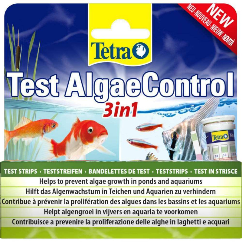 Bandelettes Test Algae Control 3 in 1 pour aquariu
