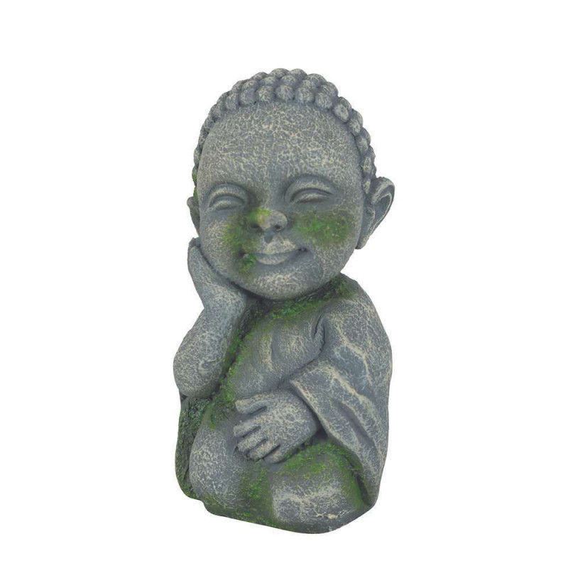 Statue Asie Bouddha : résine, 7,2x8x16,3cm