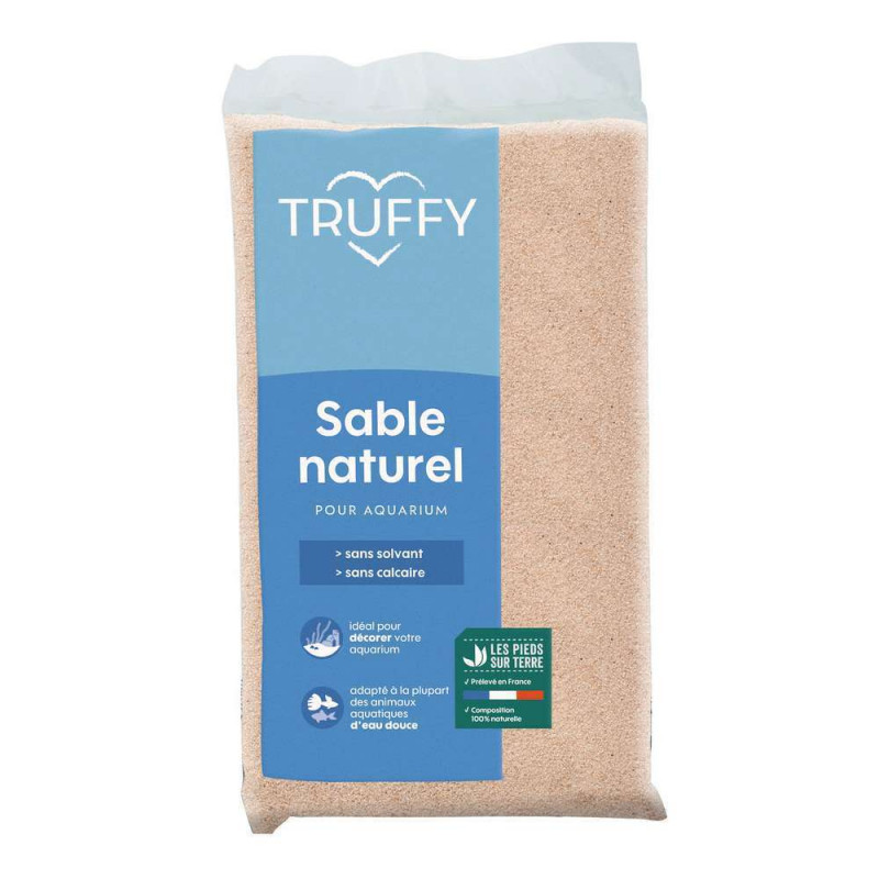 Sable naturel pour aquarium blanc fin 12kg