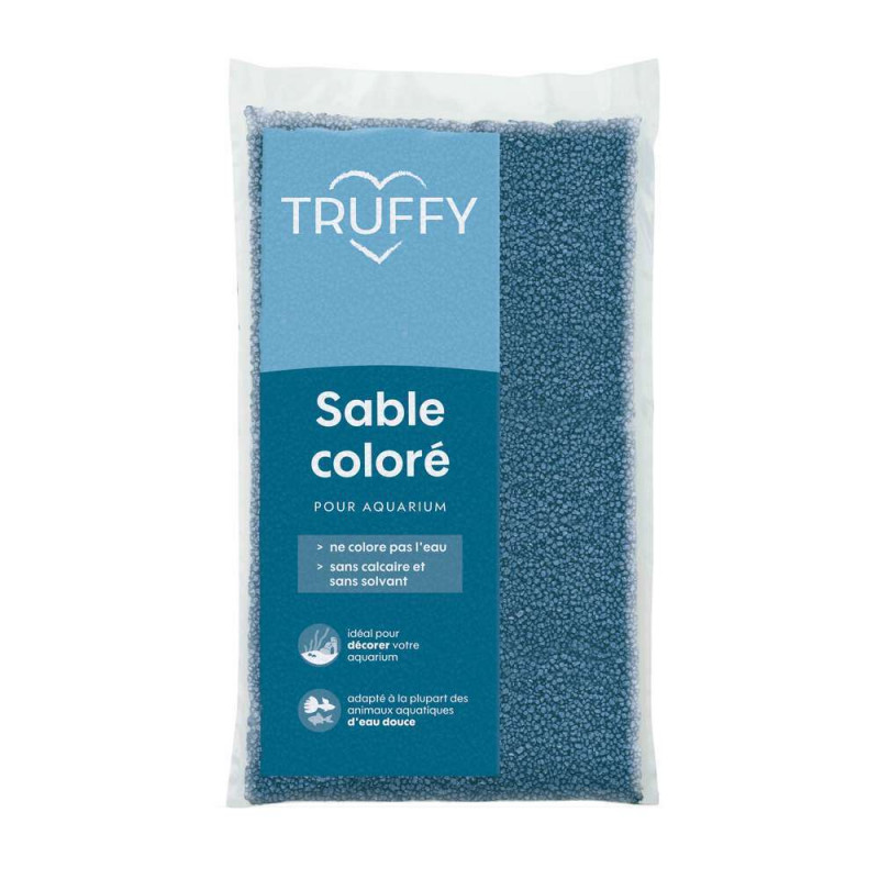 Sable coloré pour aquarium bleu 12Kg