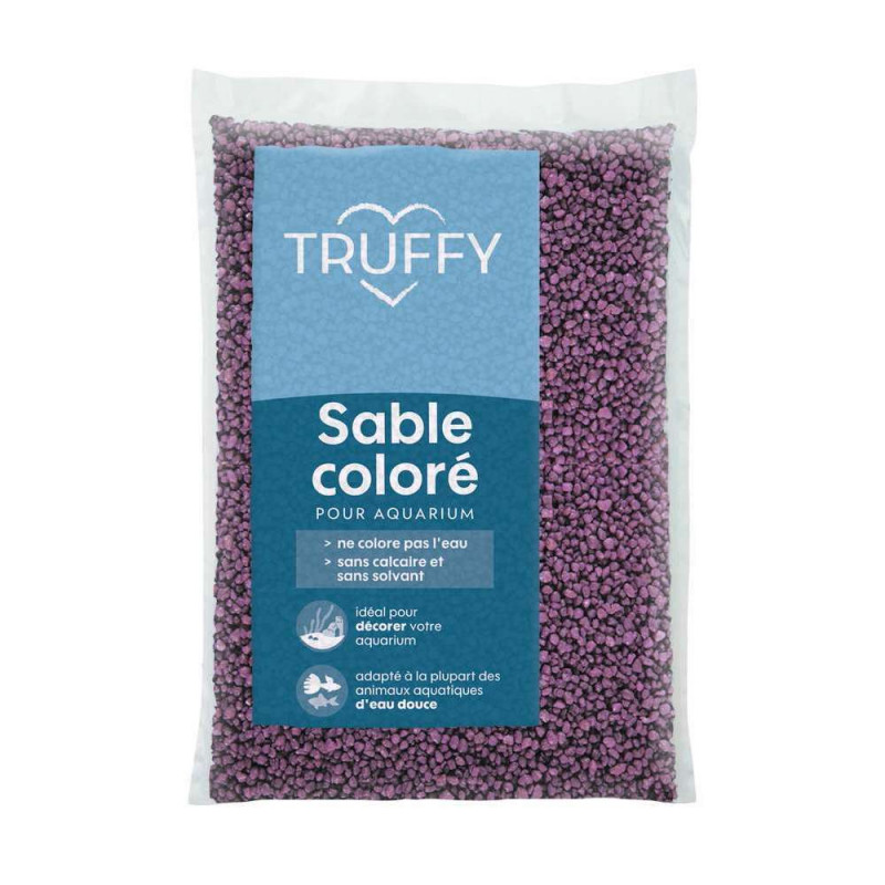 Sable coloré pour aquarium violet 1Kg