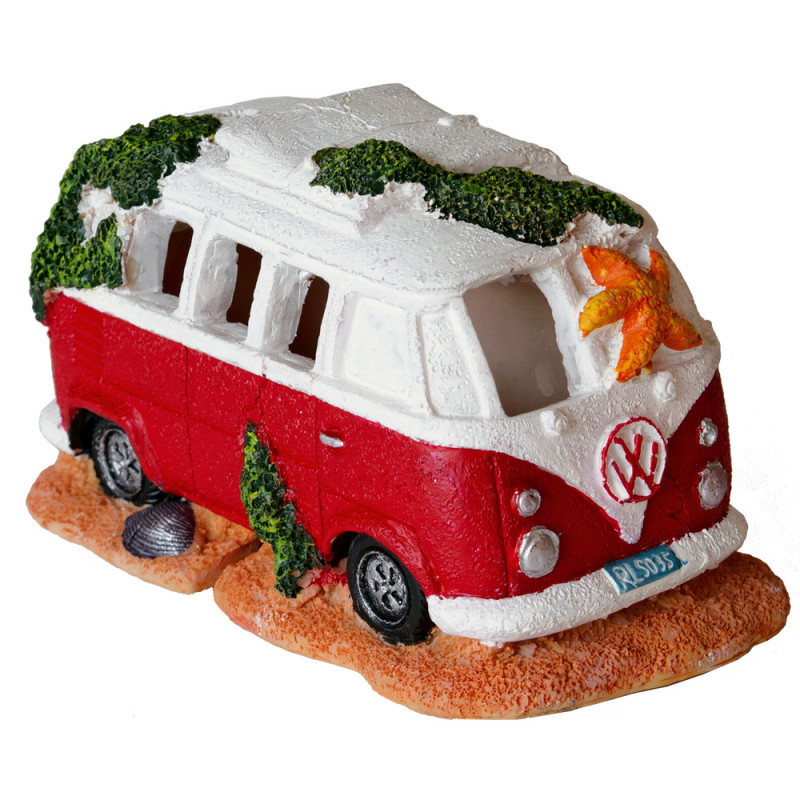 Décoration d'aquarium : van VW en résine - H. 8cm