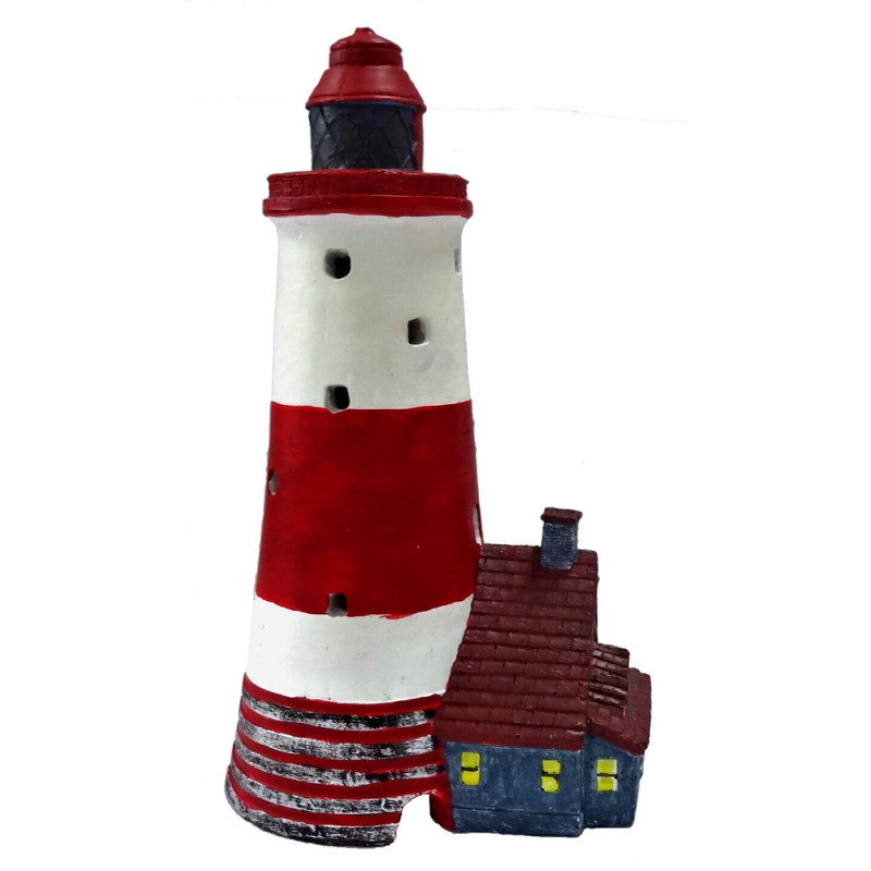 Décoration d'aquarium : phare en résine - H. 16,4c