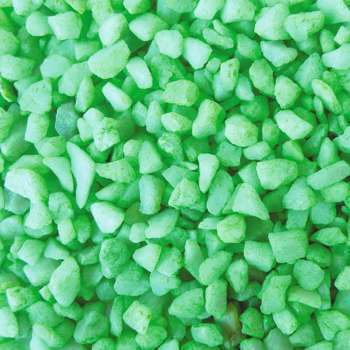 Sable d'aquarium vert fluo : 1 kg