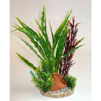 Décoration d'aquarium : Antica avec air diffuseur