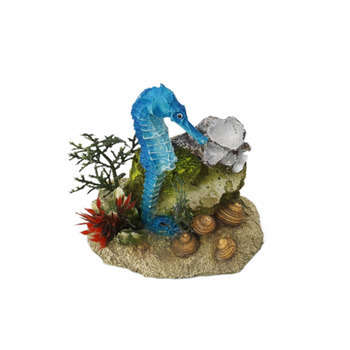 Décoration d'aquarium, Hippocampe avec plantes : L