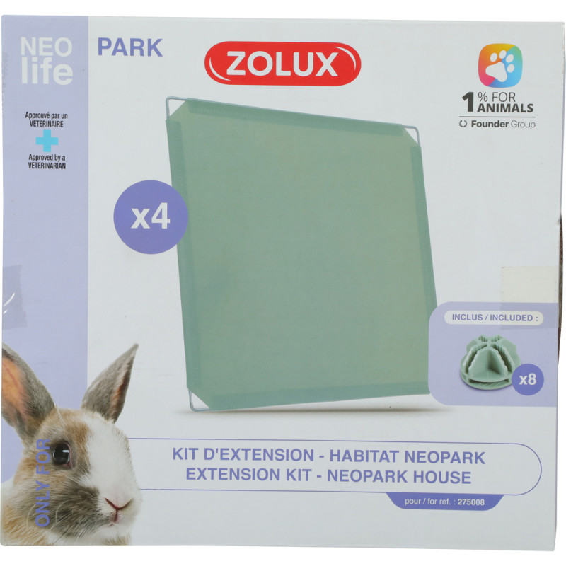 Extension pour cage modulable pour lapin park 1. 8