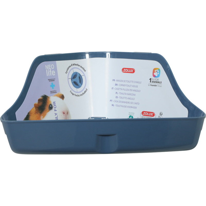 Toilette d'angle Neolife en plastique pour cochon
