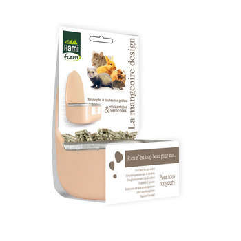 Mangeoire à suspendre, pour lapin/cobaye: beige L.