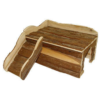 Maison en bois avec rampe pour cochon d'inde,gerbi