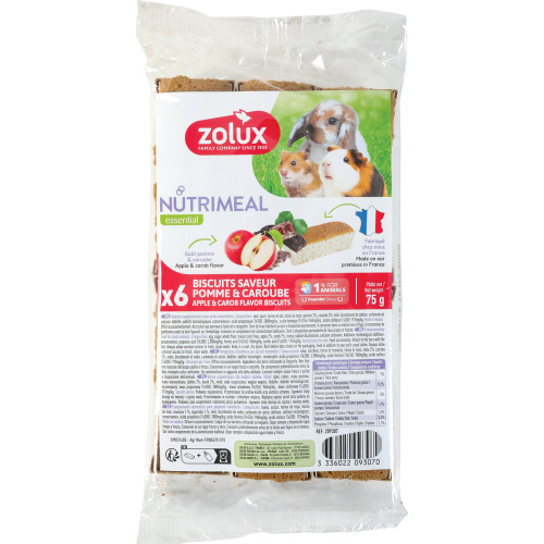 Biscuits Nutrimeal pomme et caroube pour rongeurs