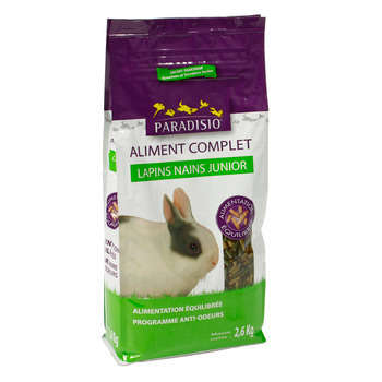 Aliment complet lapins nains junior: 2,6kg