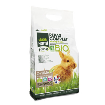 Aliment Premium Optima bio lapin : 2.5 kg