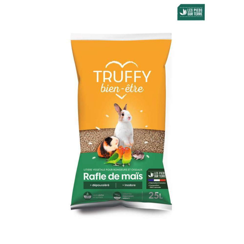 Litière végétale de maïs Truffy bien être 25L