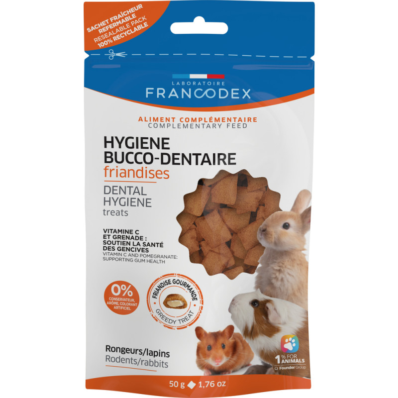 Friandises hygiène bucco-dentaire 50 g pour rongeu