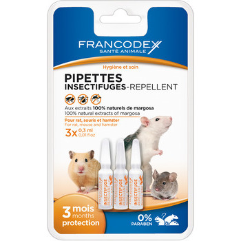 Pipettes insectifuges petits rongeurs