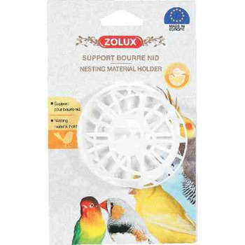 Support bourré blanc pour oiseau