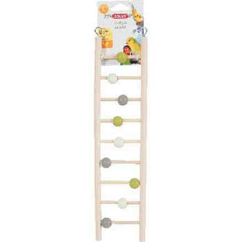 Echelle bois 9 barreaux pour oiseau
