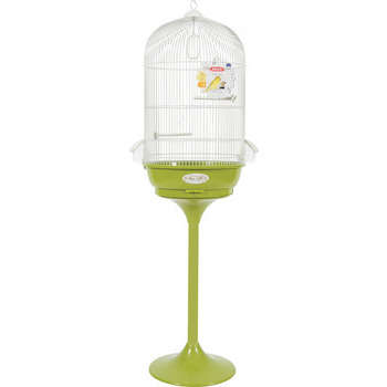 Cage Arabesque Léonie olive pour oiseau, vert