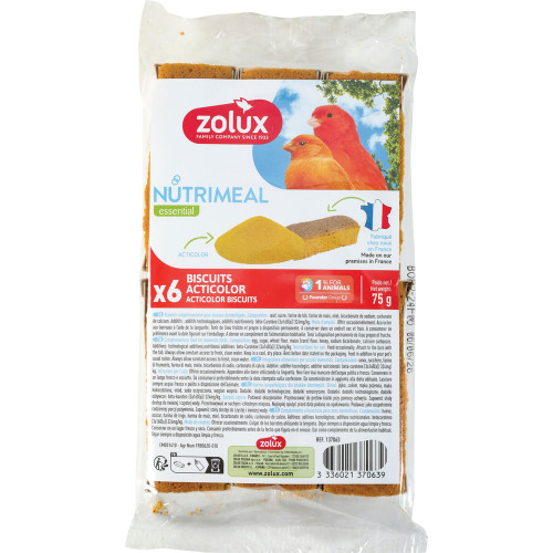 Biscuits Nutrimeal, Acti color pour oiseaux domest