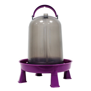 Abreuvoir pour volailles avec pied 10 L violet et