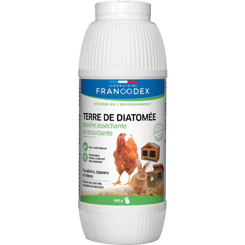 Poudre de terre de diatomée pour poulaillers et cl