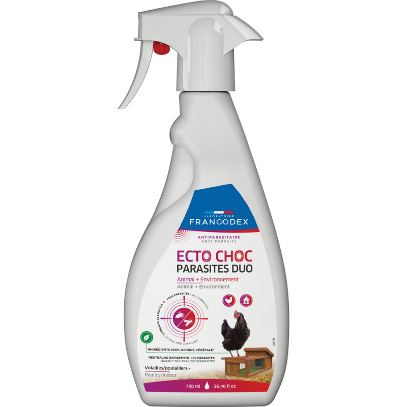 Spray pour volailles et poulaillers Ecto Choc Para