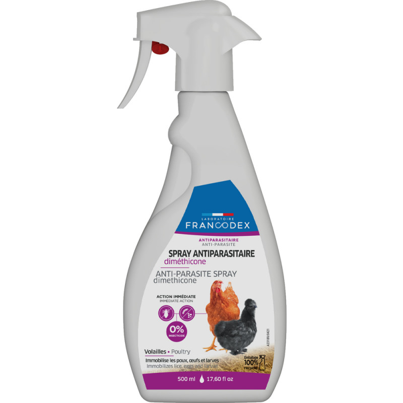 Spray Antiparasitaires Dimethicone Volailles 500 M
