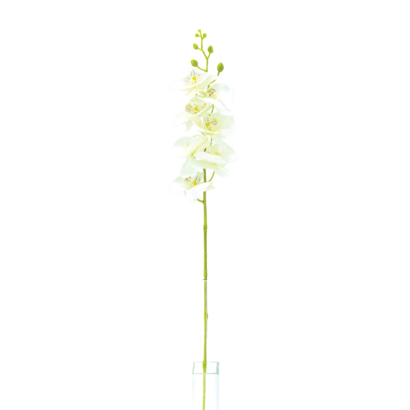 Fleur artificielle tige d'orchidée phalaenopsis bl