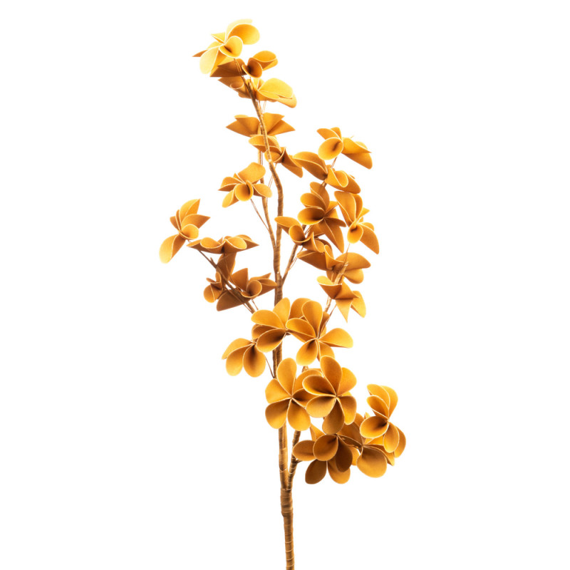 Tige fleur artificielle Alma, coloris moutarde - H