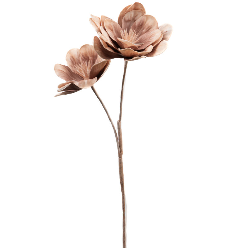 Tige fleur artificielle Sophia, coloris taupe - H.