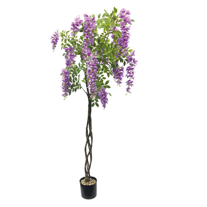 Fleurs artificielles - glycine lavande H. 170cm