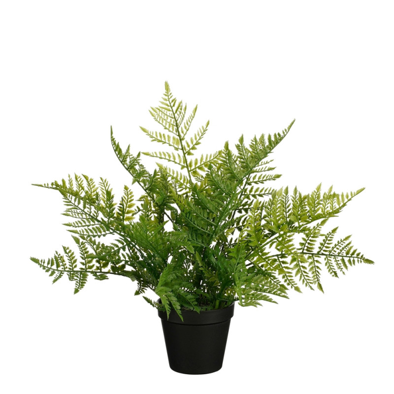Plante artificielle en pot 'Fougère', coloris vert