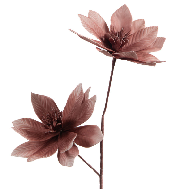 Tige fleur artificielle Tania, dégradé rose - H. 1