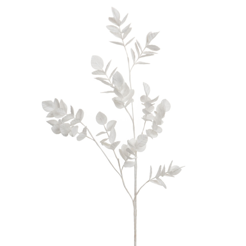 Tige fleur artificielle Théa, coloris blanc - H. 1