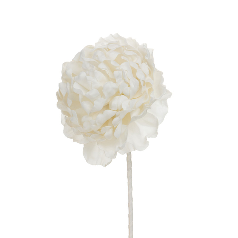Tige fleur artificielle Maeva, coloris blanc - H.