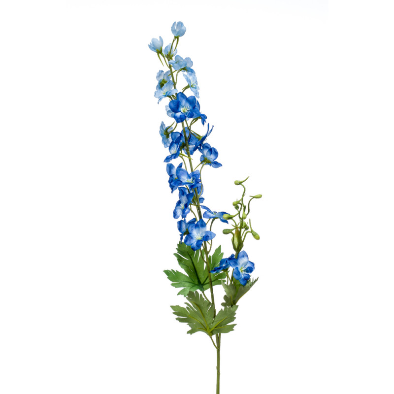 Fleur artificielle, tige de delphinium bleu - H. 7