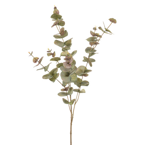 Branche artificielle d'eucalyptus, coloris vert/gr