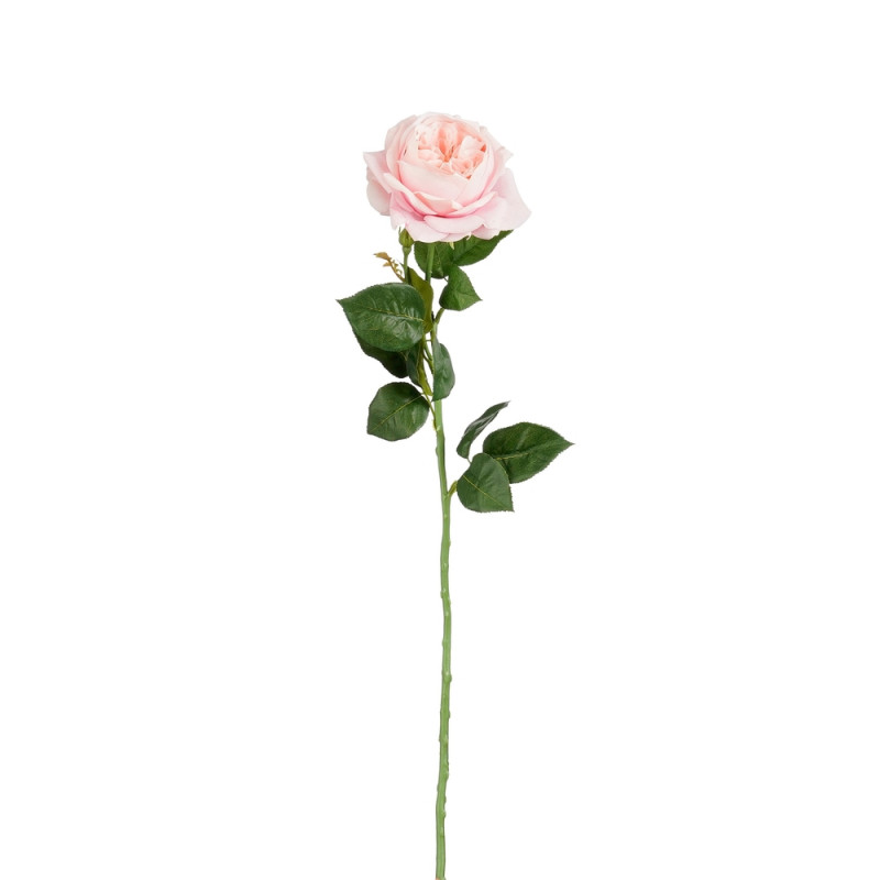 Fleur artificielle - Rose rose Real Touch L. 68cm