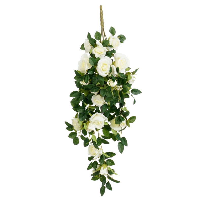 Fleur artificielle - Roses, suspension, coloris bl