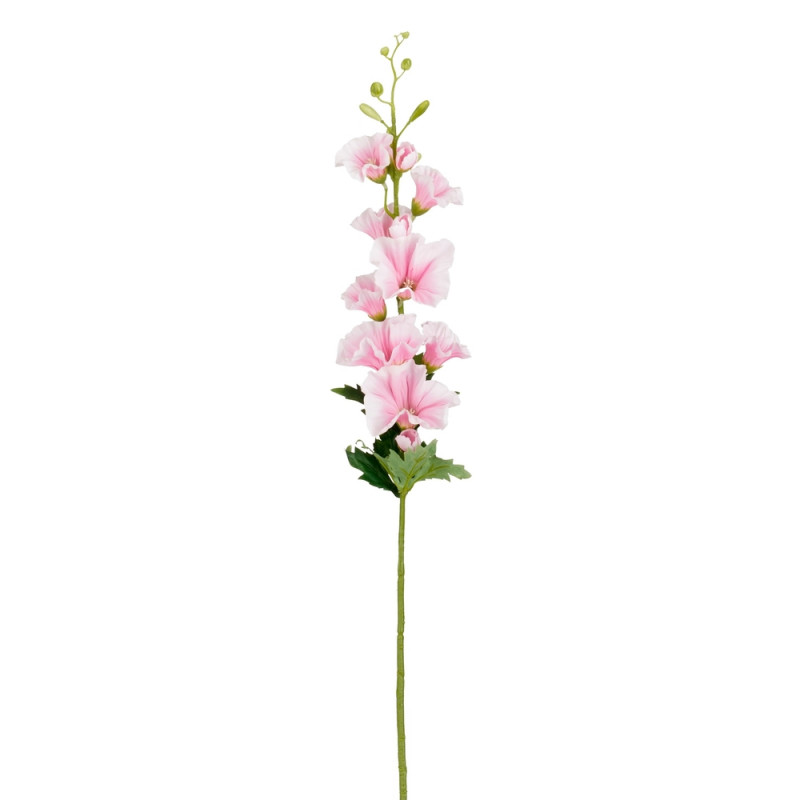 Fleur artificielle - Rose trémière rose L. 79cm