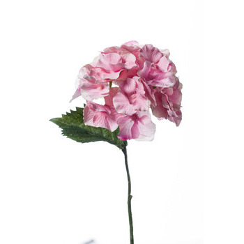Tige Hydrangea Pick : polyéthylène, rose,28cm