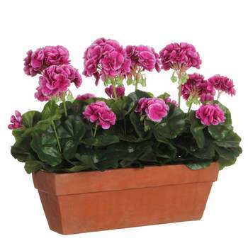 Plante artificielle : Jardinière géranium violet 3