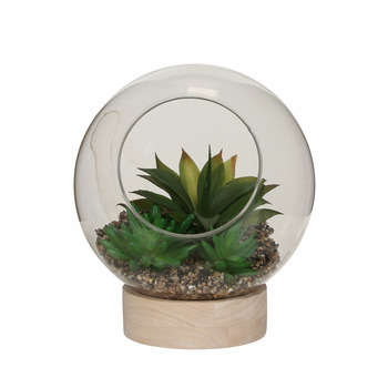 Succulente artificielle :  en vase