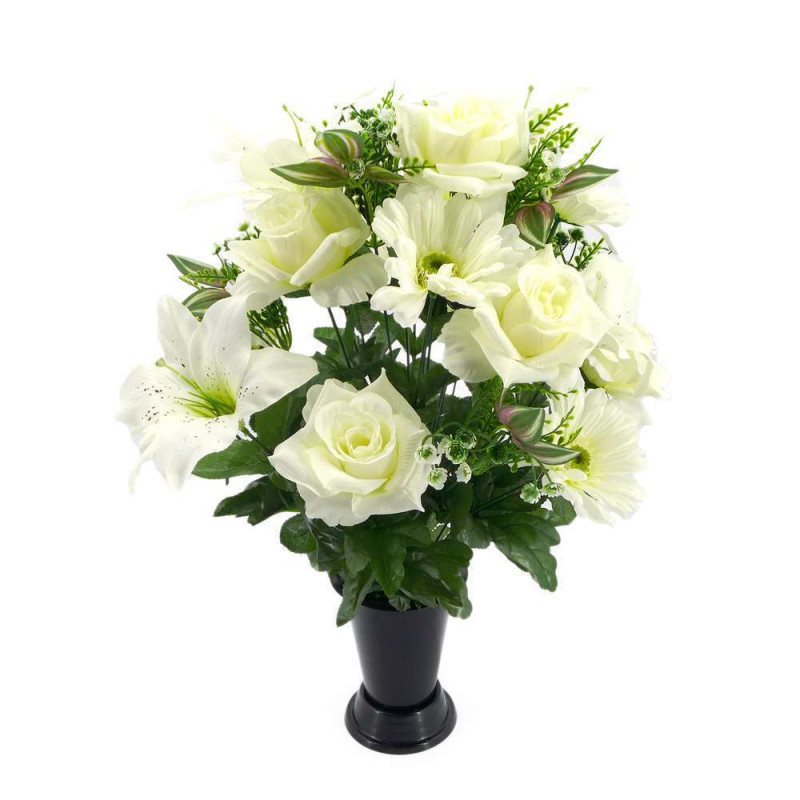 Bouquet artificiel Fun D.42 x H. 57 cm  blanc